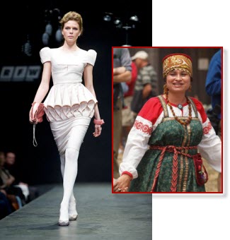 Russian women’s fashion – from traditional to ultra-modern (images via Yahoo! Images)