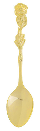 Gold Plated Rose Demi Spoon (ETS image)