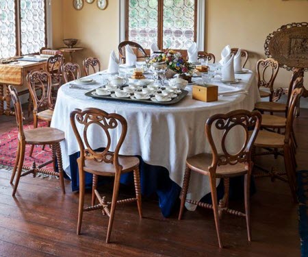 One option: Queen Victorias Swiss Cottage at Osborne House on the Isle Of Wight (Screen capture from site)