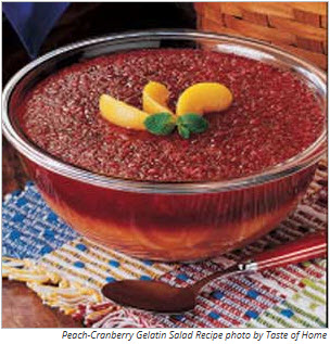 Peach Cranberry Gelatin Salad (Screen capture from site)