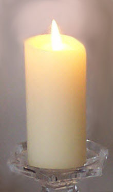Nothing like a candle glow to convey coziness. (Photo by A.C. Cargill, all rights reserved)